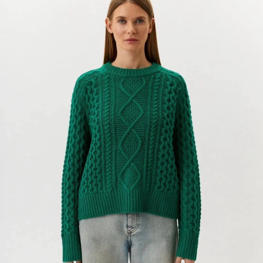 Malo Cashmere Cable Knit Wool & Cashmere-Blend Sweater - Picture 2 of 16